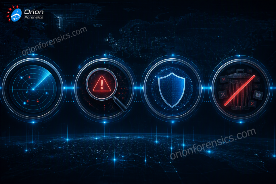 Monitor detect protect and takedown process for online reputation protection